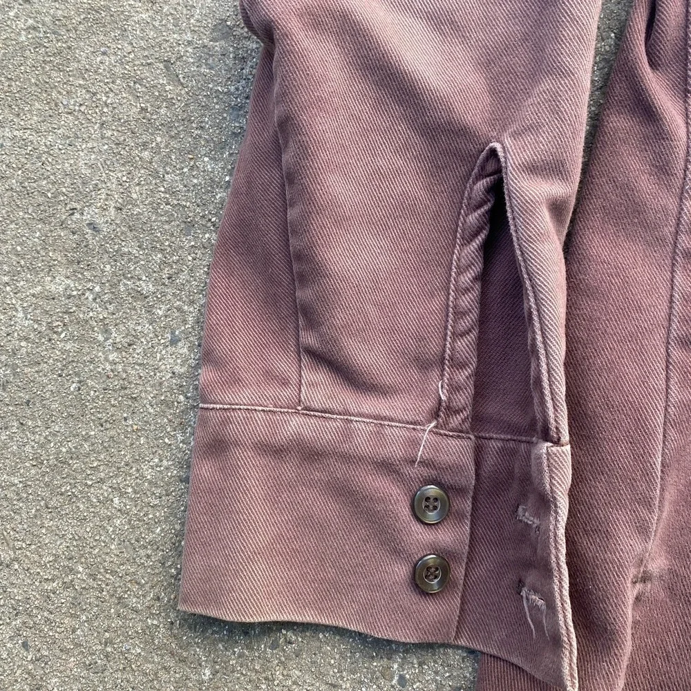 Vintage Levi's 70s Shirt-Jacket Medium Brown Cotton Twill Moleskin - Picture 5 of 9
